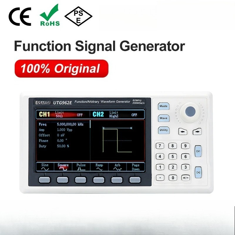 مولد إشارات وظيفي UTG932E UTG9 - مراجعة Dual Channel Arbitrary Waveform Function Generator 60Mhz وسعره